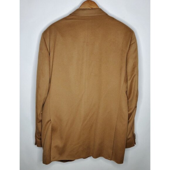 John Nordstrom Mens 100% Colombo Cashmere Tan Sport Coat Size 46XL 2 Button NWt - Picture 4 of 10